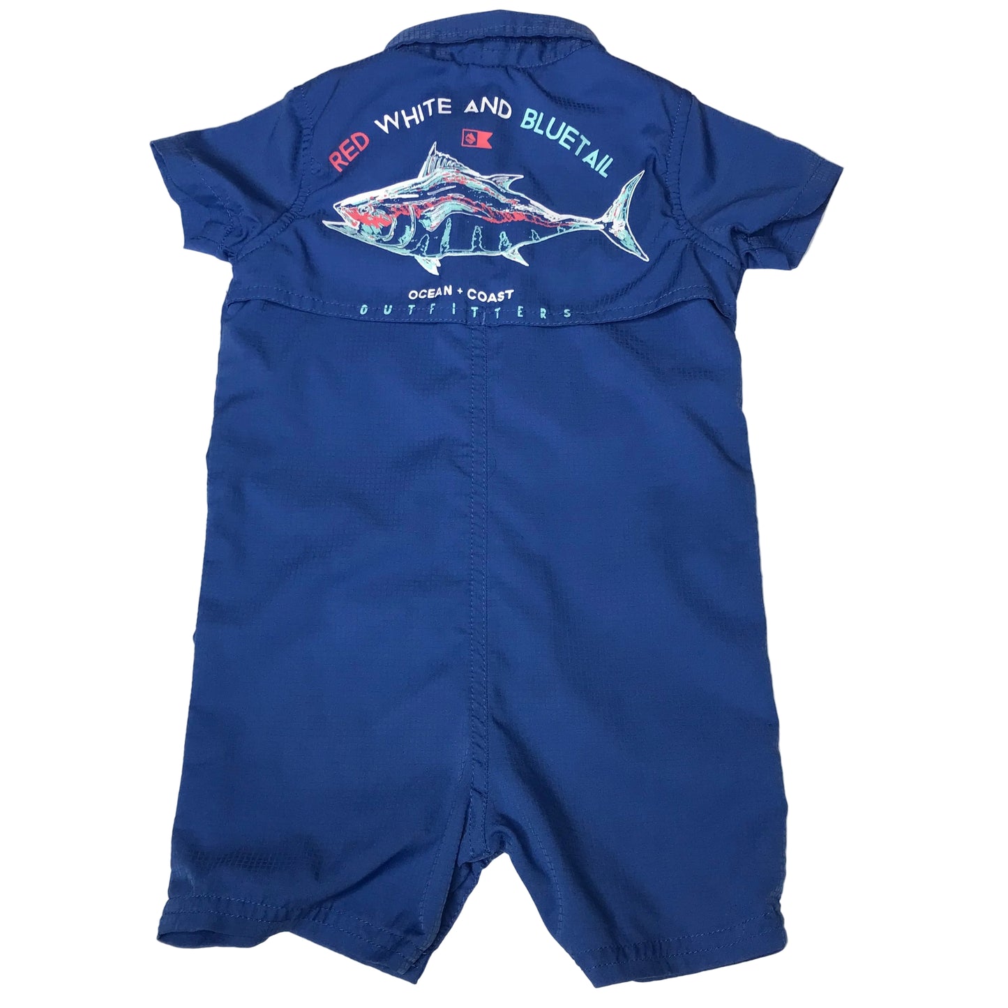 Ocean+Coast Fishing Shortall Baby Boys Blue Size 18M