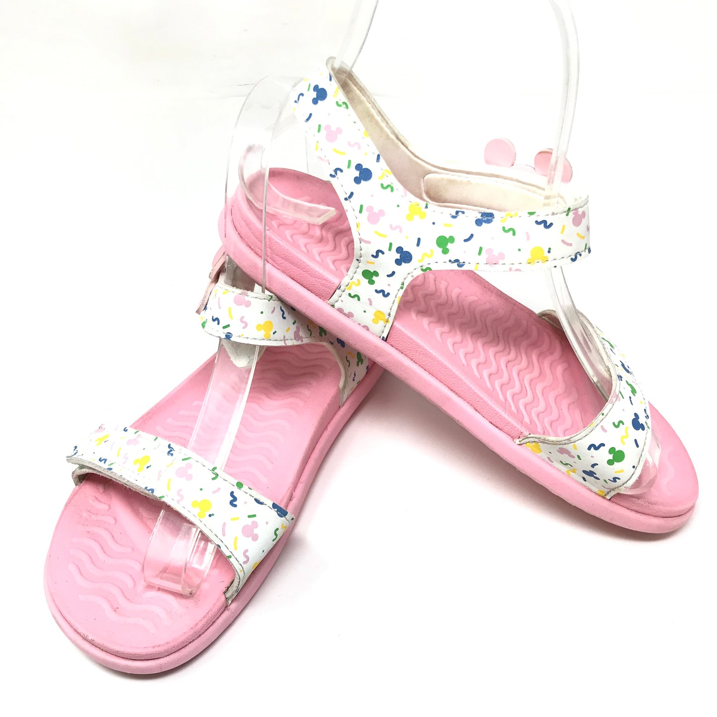 Native Charley Mickey Mouse Confetti Sandals Girls Size 3