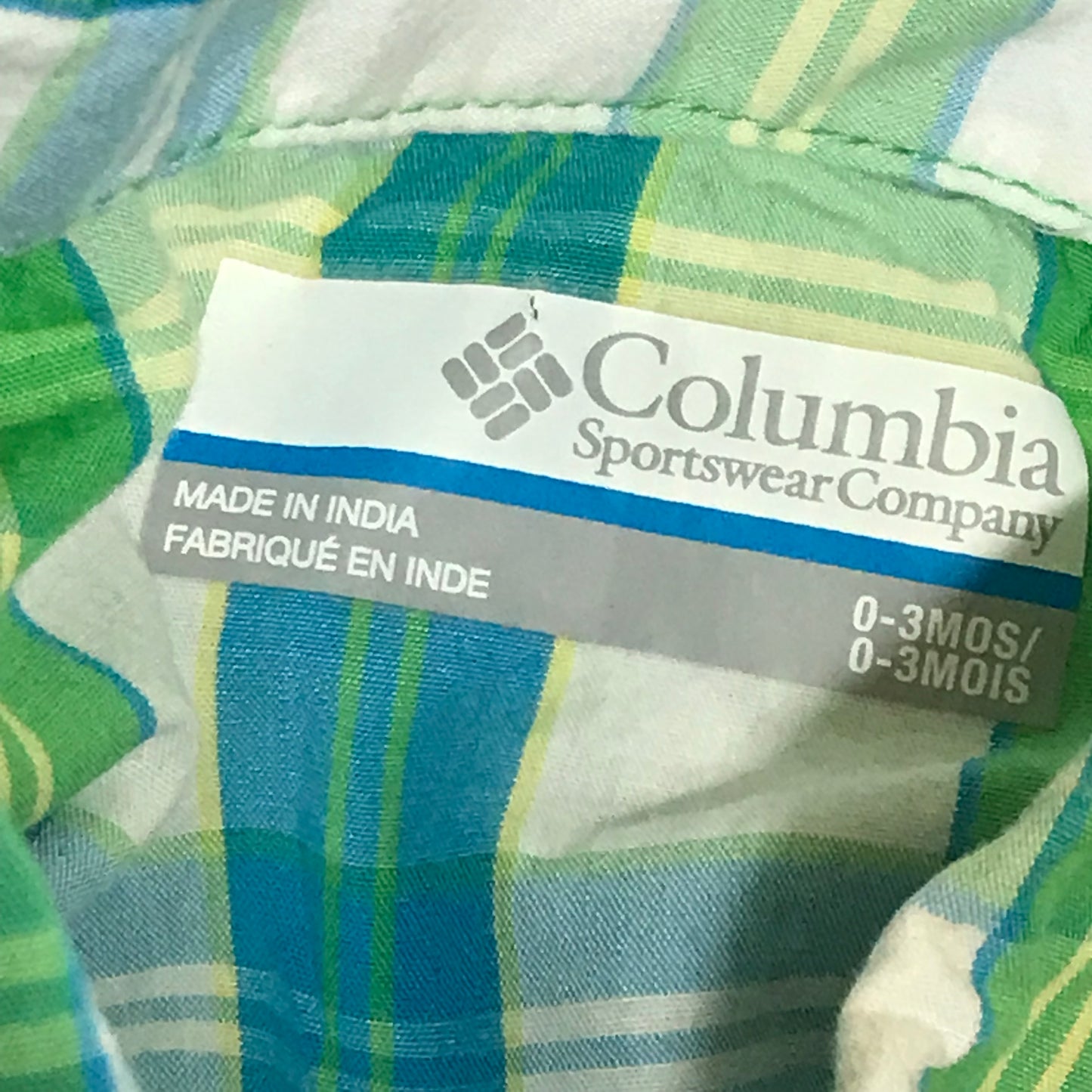 Columbia Bonehead Plaid Shortall Baby Boy Size 0-3M