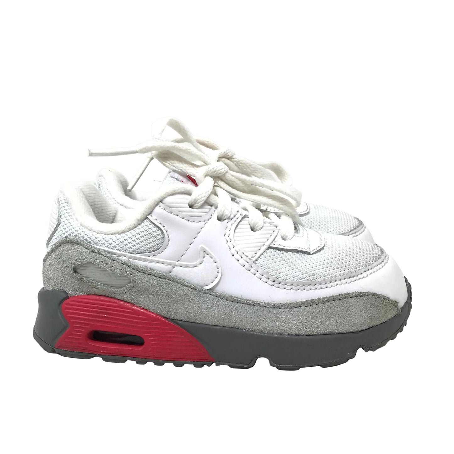 Nike Air Max 90 Toddler Kids Sneakers White Flat Pewter Size 8C
