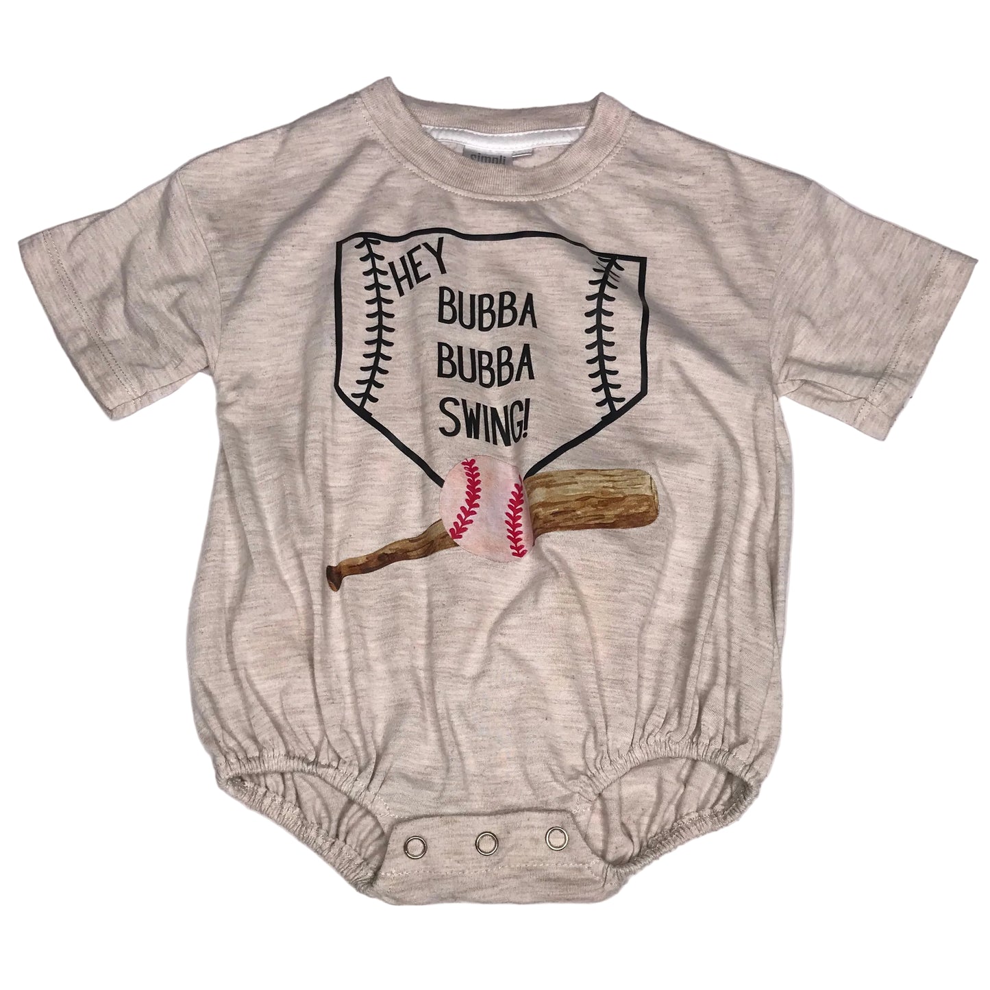 Simpli Blanks “Hey Bubba Bubba Swing Bubble Romper Baby Girl Size 3-6M