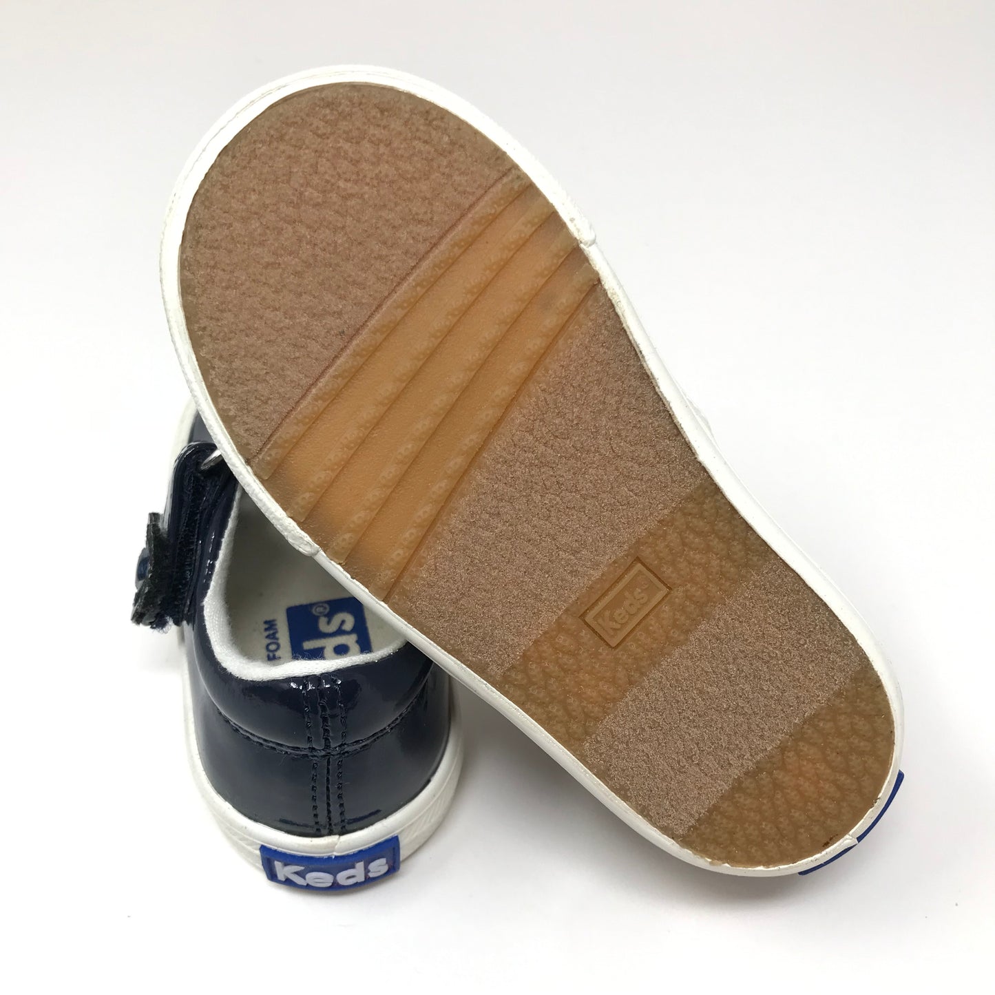 Keds Daphne T-Strap Sneakers Shoes Patent Navy Blue Girls Size 5M