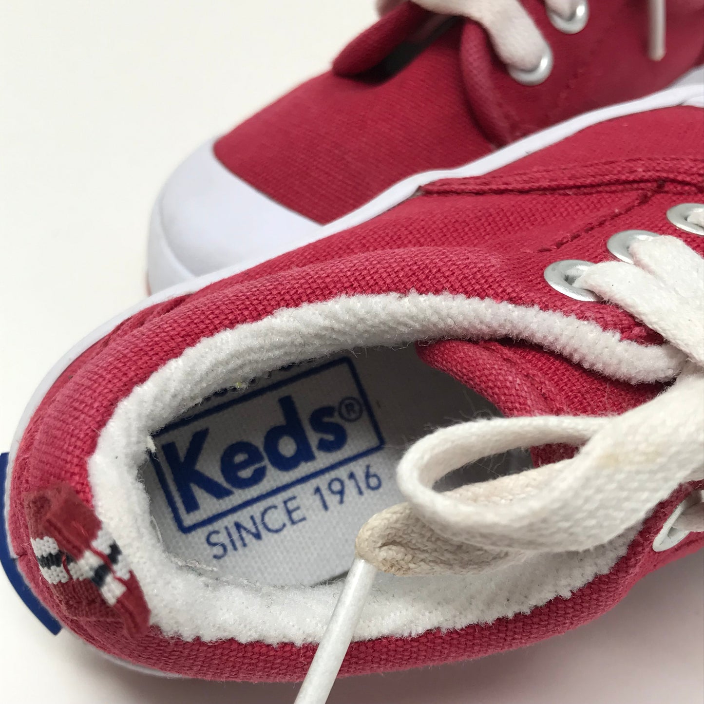 Keds Graham Canvas Sneakers Red White Unisex Size 5W
