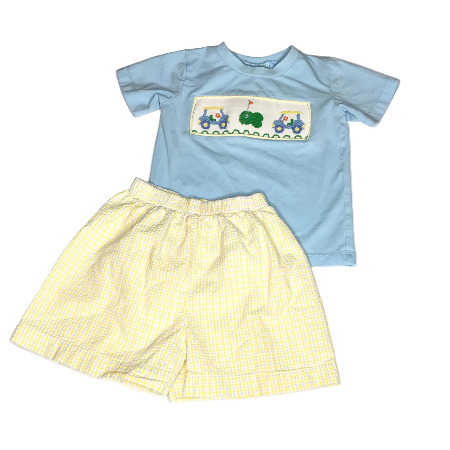 Honestly Baby Boy Smocked Golf Golfing Short Set Size 18M