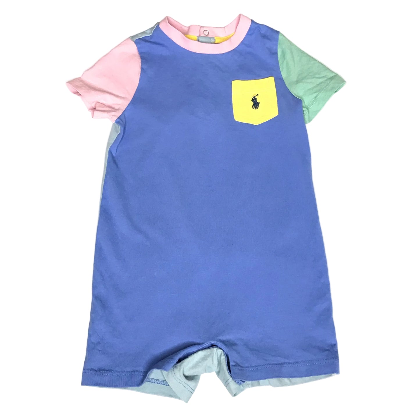 Polo Ralph Lauren Baby Boys Color Block Shortall Size 12M