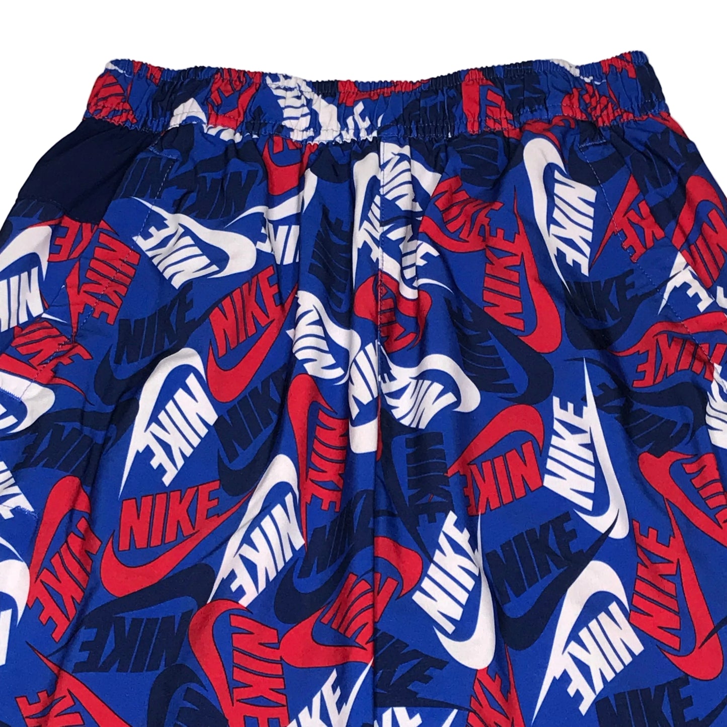 Nike Boy Sportswear Logo Print Shorts Blue Red Size XL(18-20)