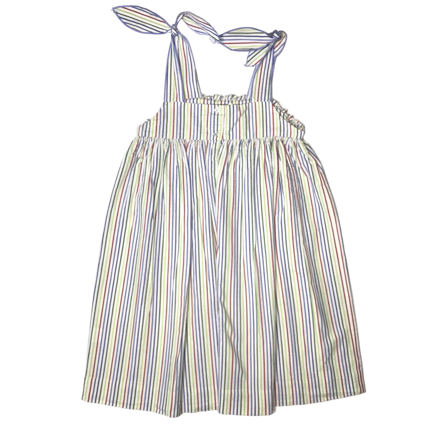 Zuccini Smocked Sailboat Lighthouse Stripe Dress Girl Size 6X