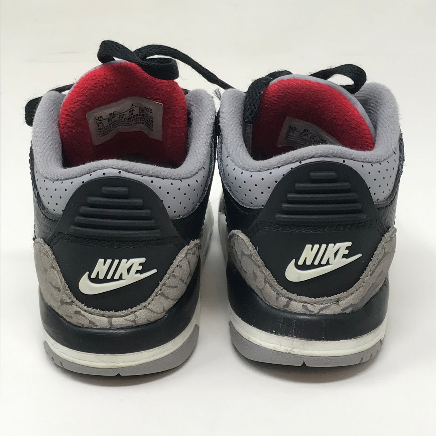 Air Jordan 3 Retro Black Cement Toddler Size 8C