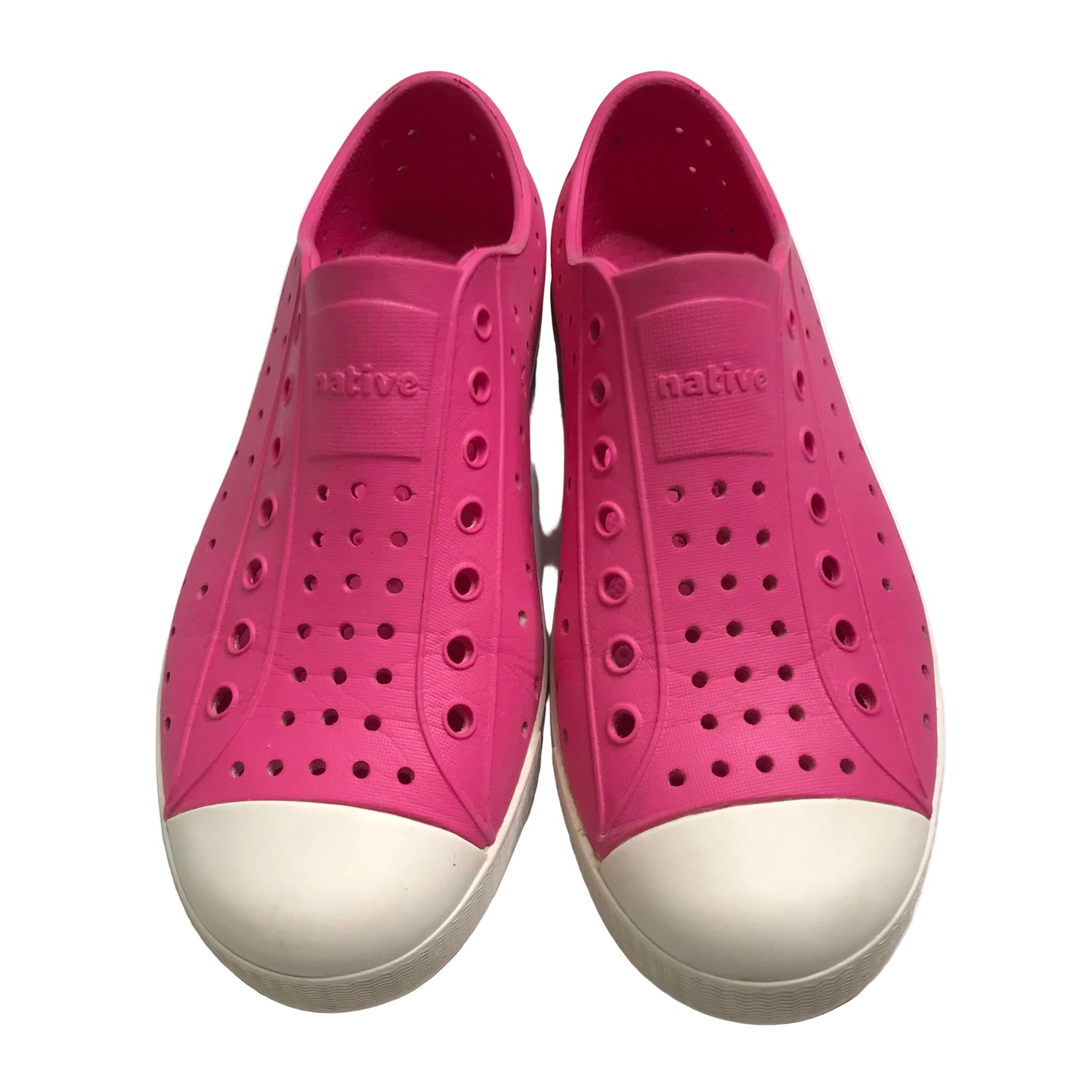 Native Jefferson Slip On Waterproof Sneakers Shoes Pink Girl Shoes Size J3