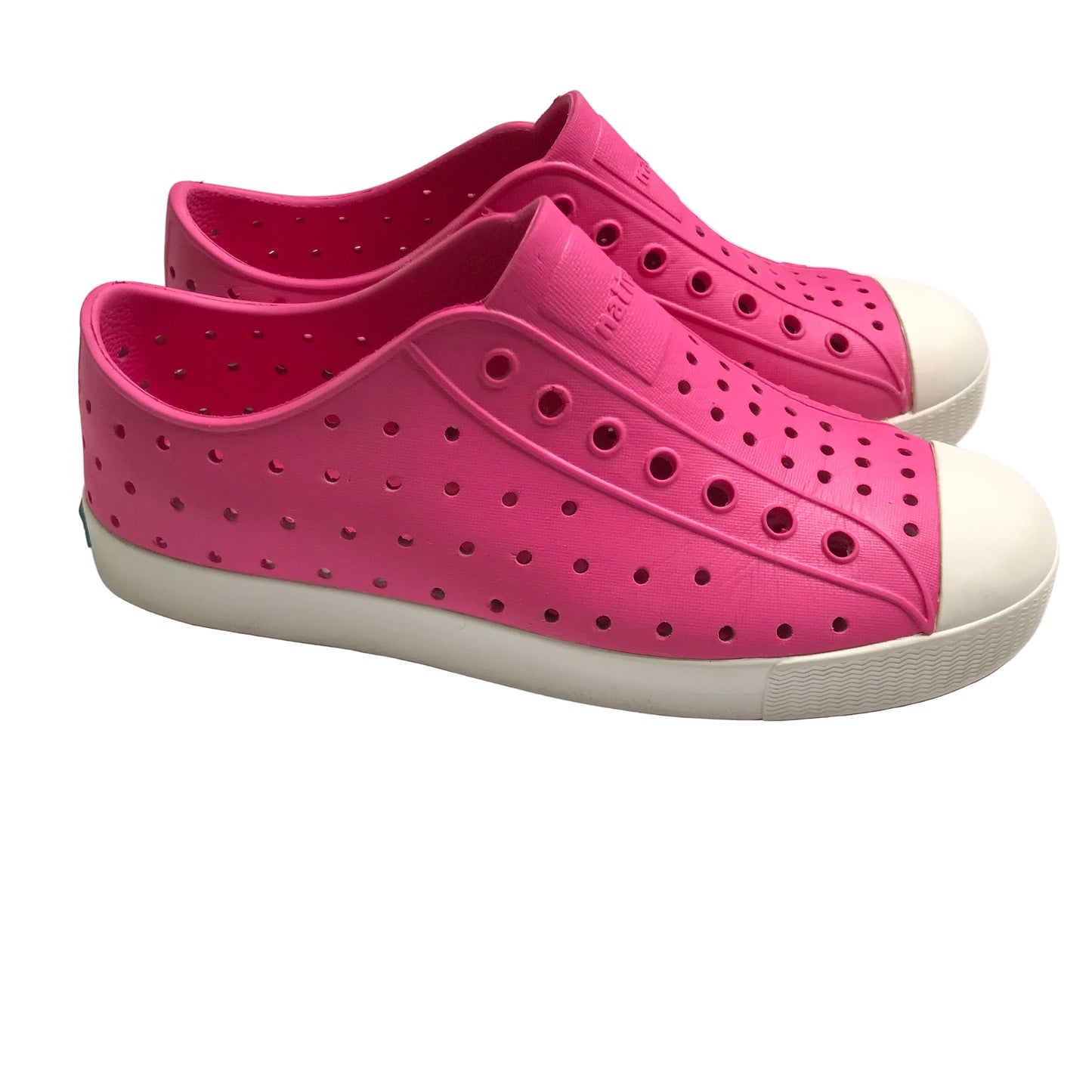 Native Jefferson Slip On Waterproof Sneakers Shoes Pink Girl Shoes Size J3