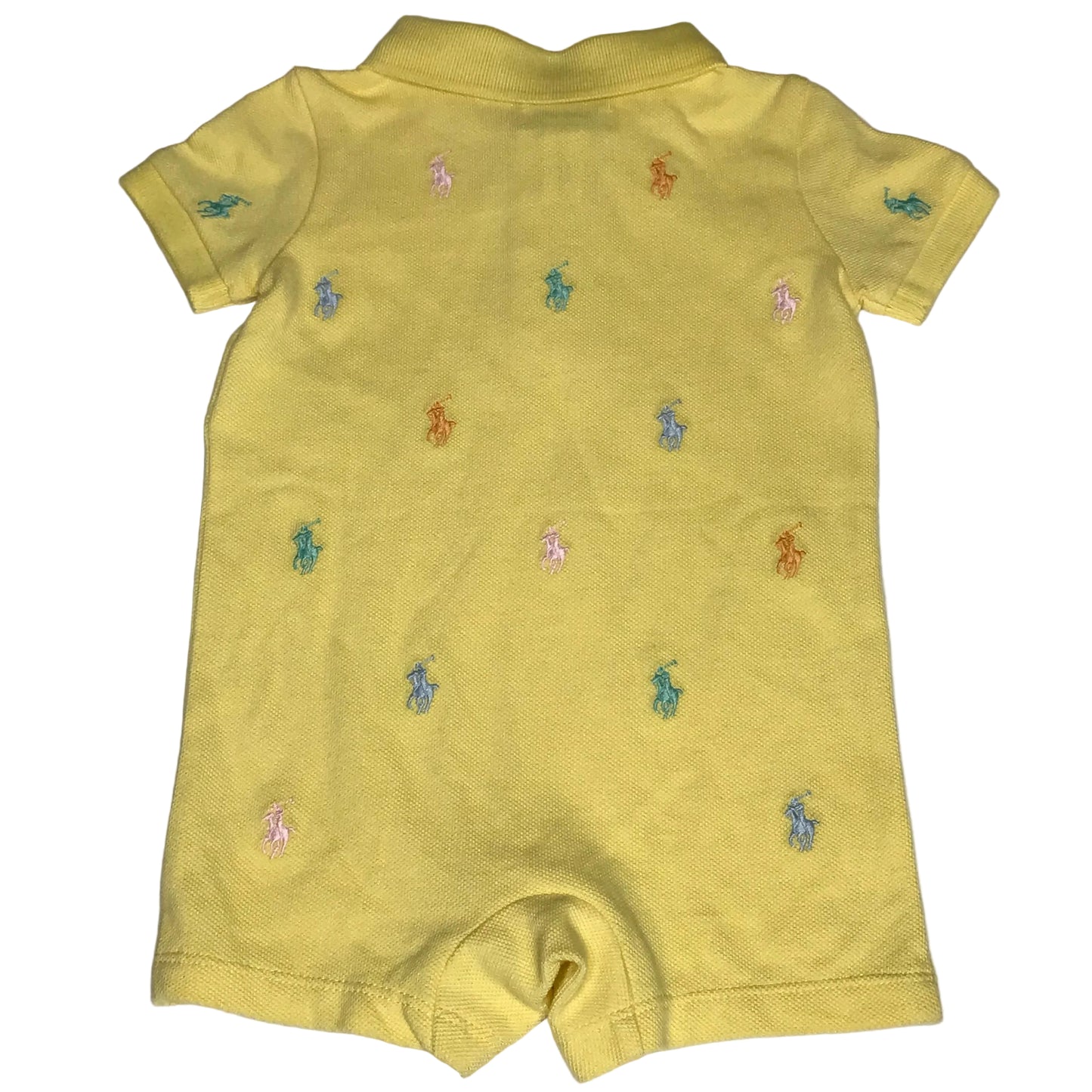 Polo Ralph Lauren Baby Boys Shortall Yellow Logo Size 3M