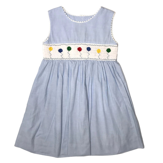 Royal Child Smocked Balloons Celebration Dress Girl Size 4T