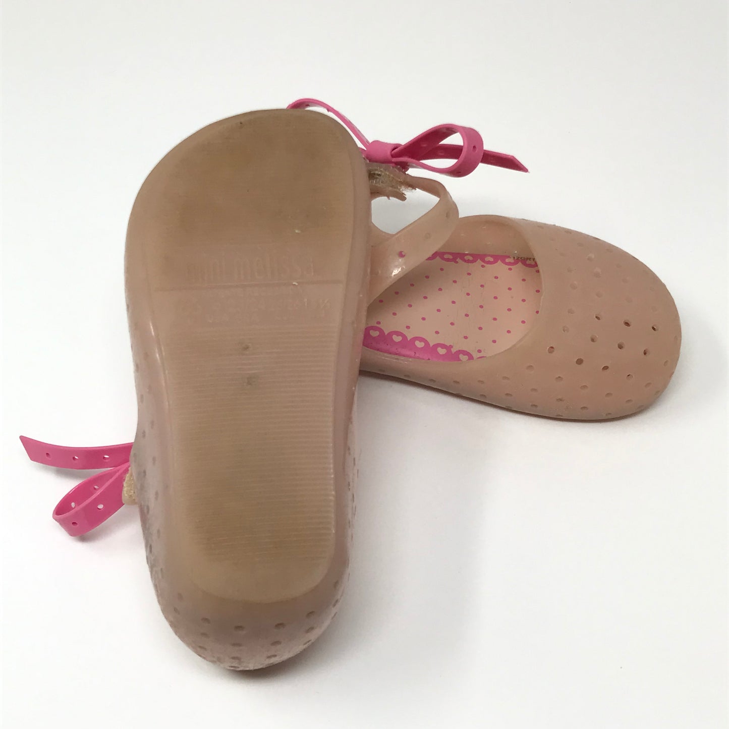 Mini Melissa Mini Furadinha Ballet Bow Mary Jane Jelly Shoes Girl Size 9