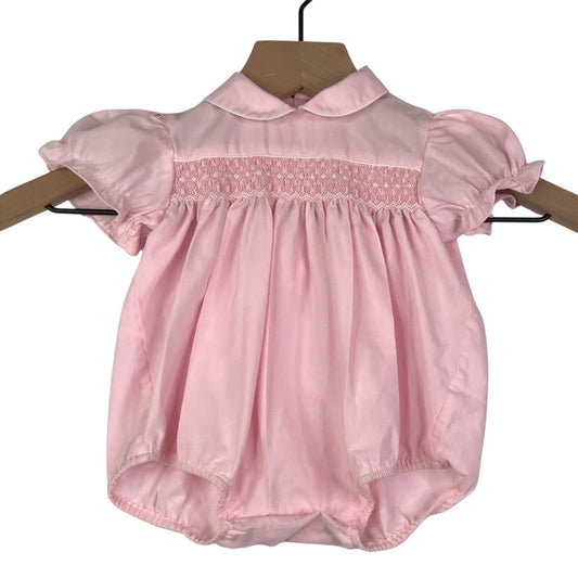 Rosey Kids Smocked Pink Bubble Baby Girls Size 0-3M