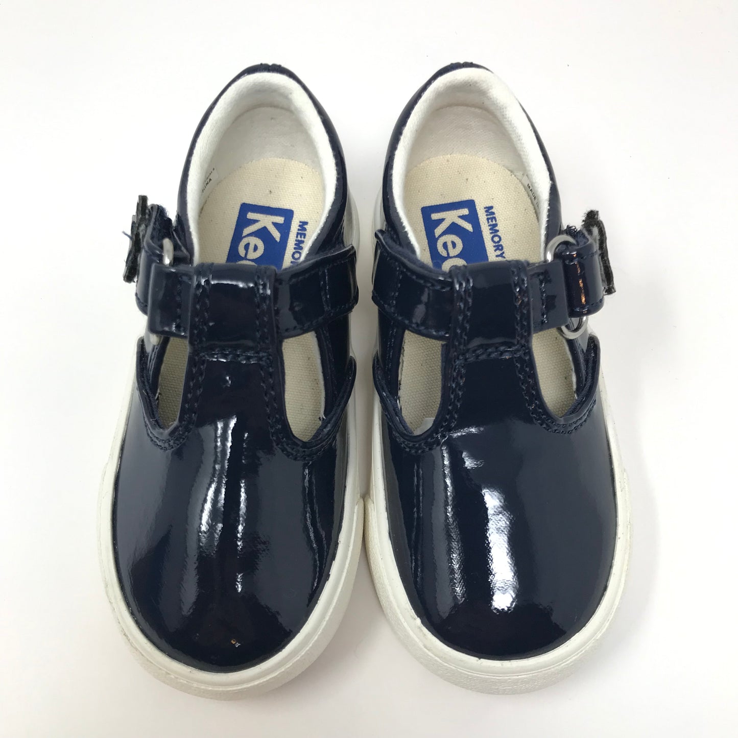 Keds Daphne T-Strap Sneakers Shoes Patent Navy Blue Girls Size 5M