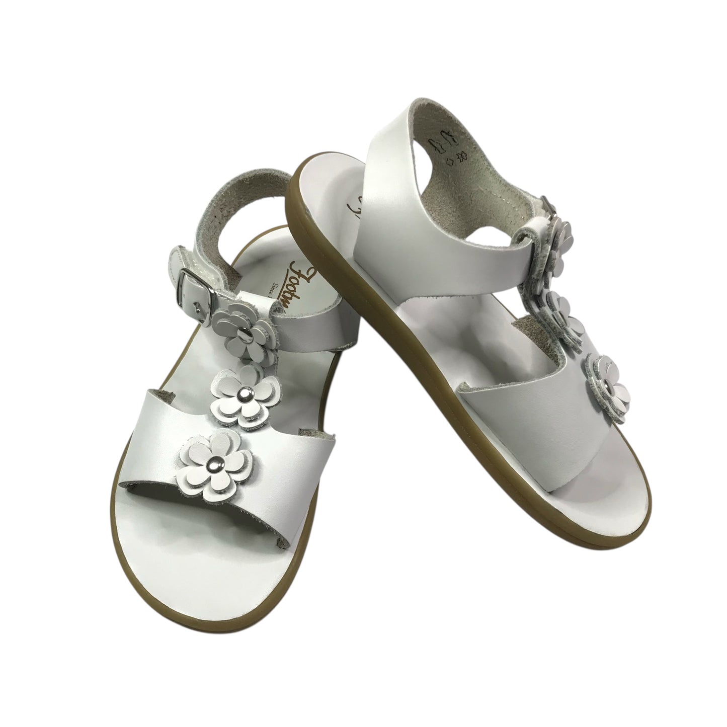 Footmates Jasmine Floral Sandals White Shoes Girls Size 9