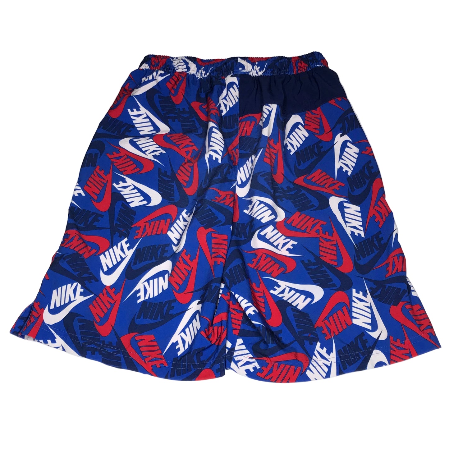 Nike Boy Sportswear Logo Print Shorts Blue Red Size XL(18-20)