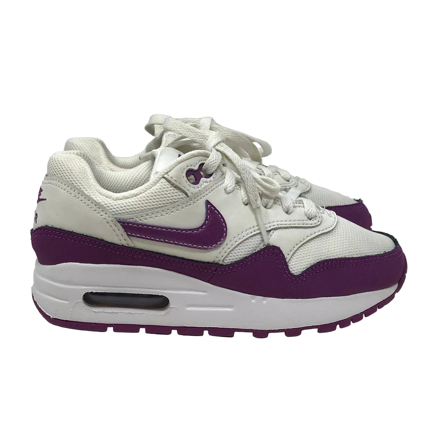 Nike Air Max 1 Summit White Viotech Girl Size 1Y