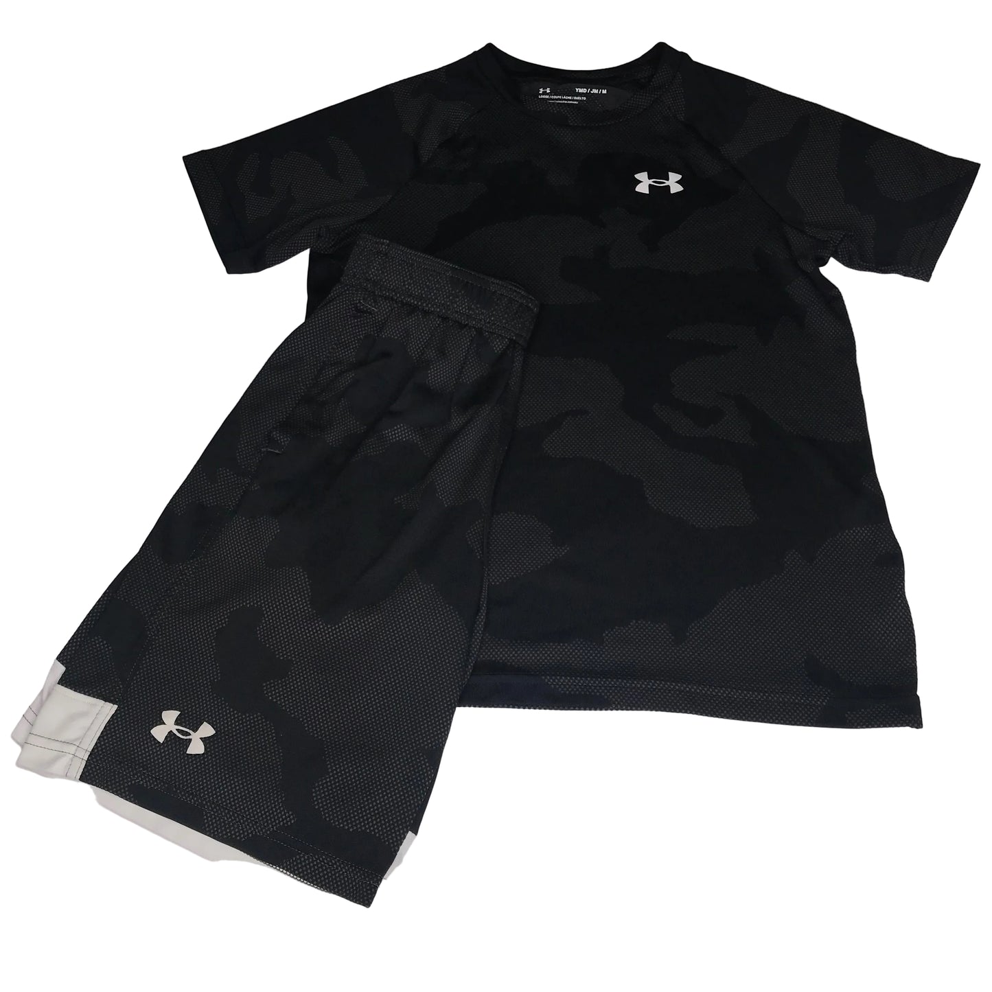 Under Armour Activewear Set Black Mesh Big Boy Size YMD