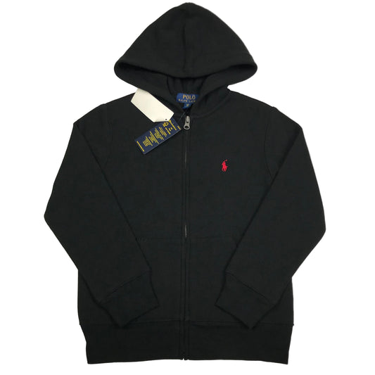 Polo Ralph Lauren Full Zip Hoodie Black Boys Size S(8) NWT