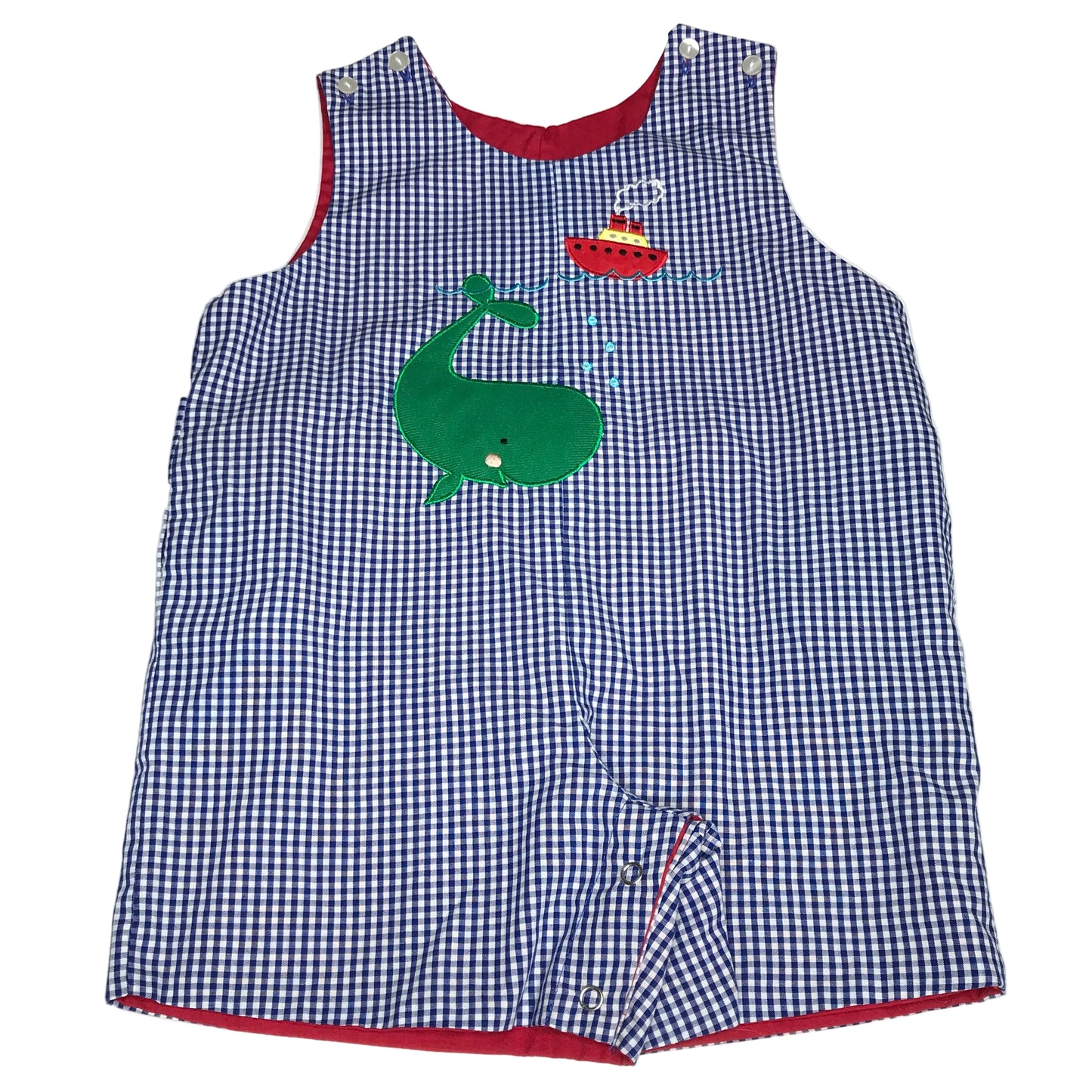 Sir John by Rosalina Baby Boy Whale Appliqué Reversible Jon Jon Size 24M