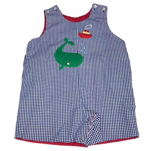 Sir John by Rosalina Baby Boy Whale Appliqué Reversible Jon Jon Size 24M