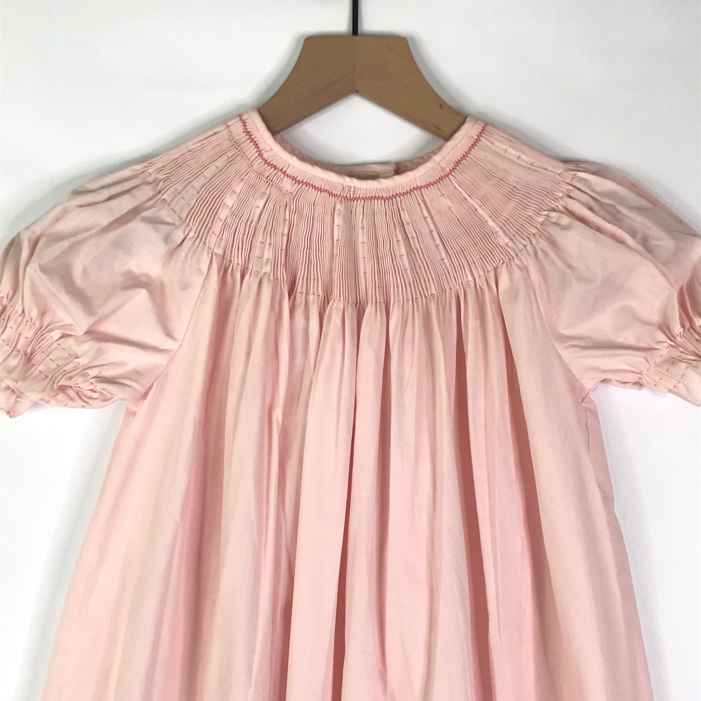 Sew Beautiful Smockable “ Ready to Smock” Bishop Dress Girls Size 6Y Pink