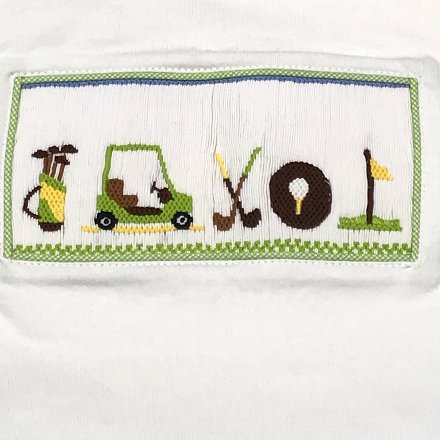 Mom & Me Smocked Golf Short Set Boys Size 12M NWT