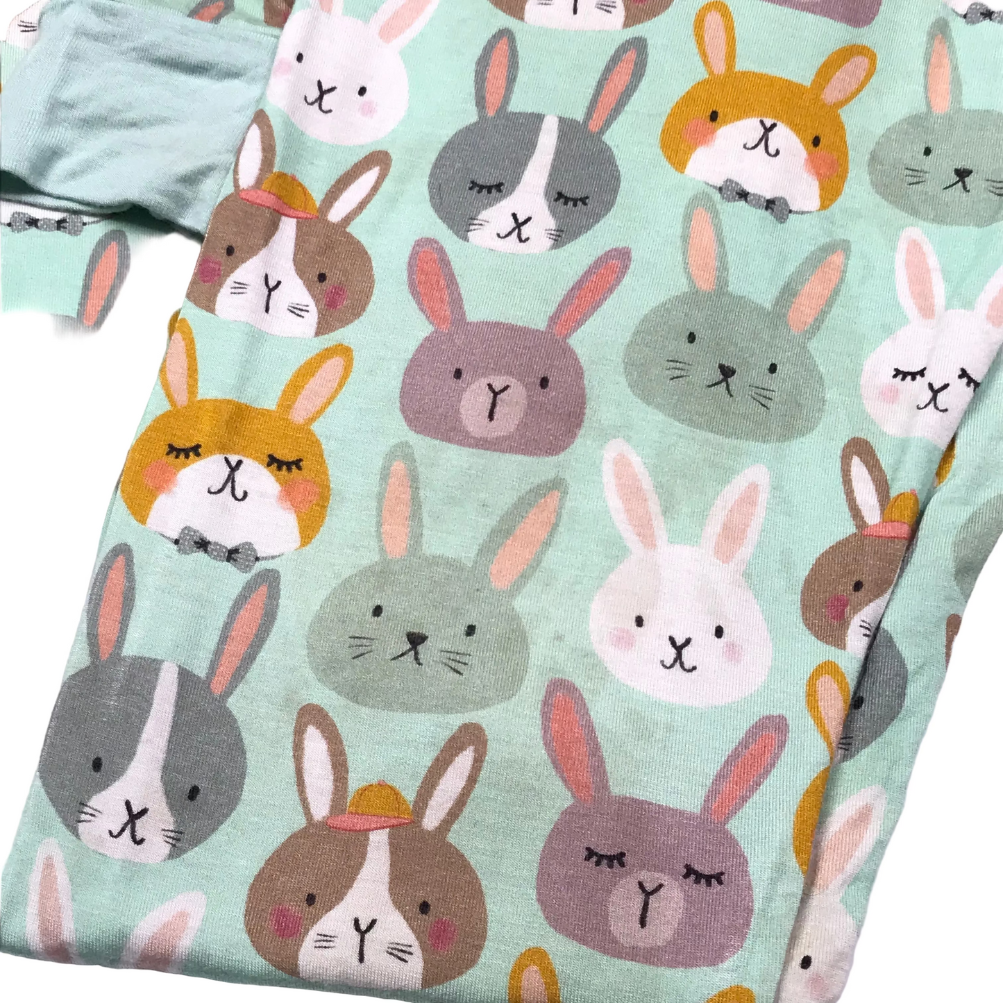 Little Sleepies Bamboo Red Rabbit Pajamas Unisex Size 7/8