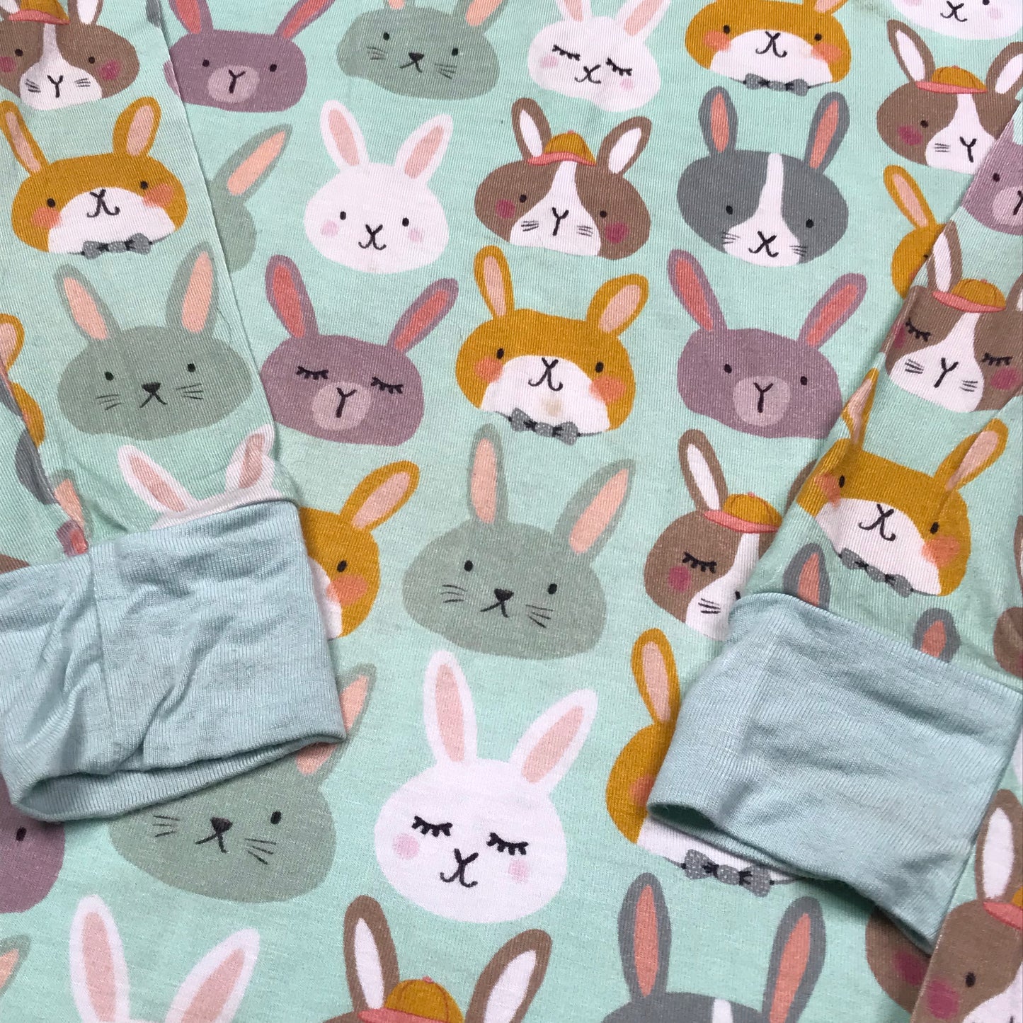 Little Sleepies Bamboo Red Rabbit Pajamas Unisex Size 7/8