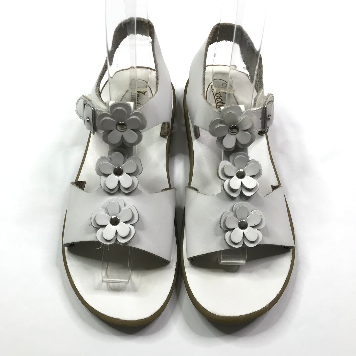 Footmates Jasmine Floral Sandals White Shoes Girls Size 1