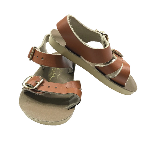 Sun-San Sea-Wee Salt Water Sandals Tan Shoes Unisex Size 3