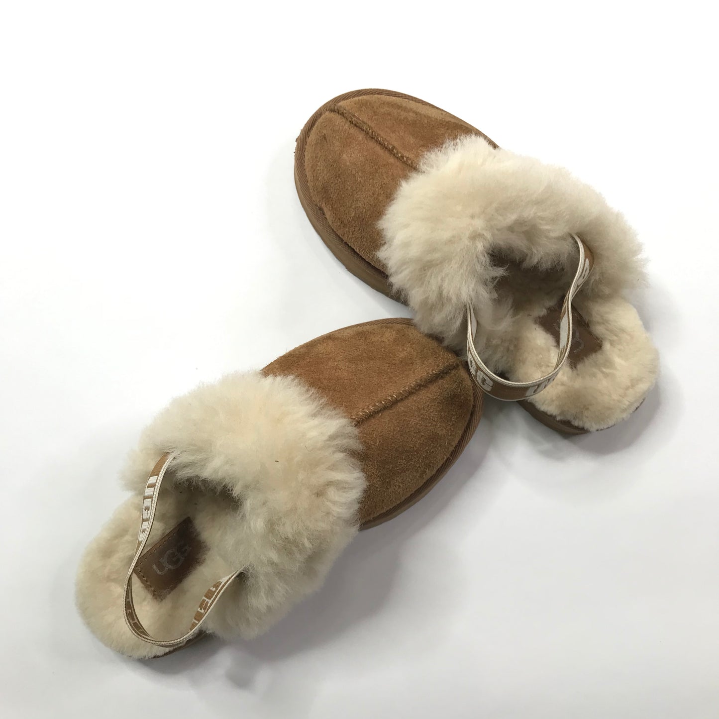 Ugg Funkette Slip On Clogs Chestnut Shoes Girls Size 13