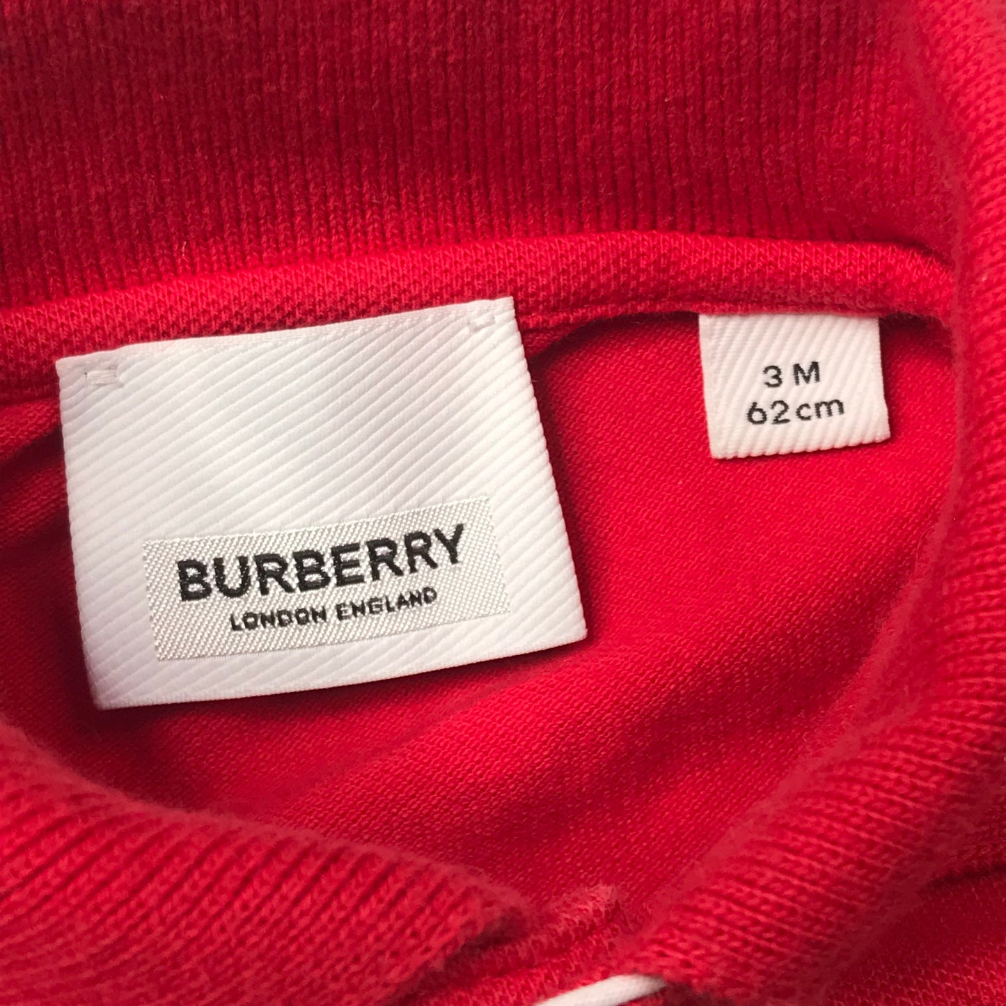 Burberry Noe Bear Shortall Red Boys Size 3M