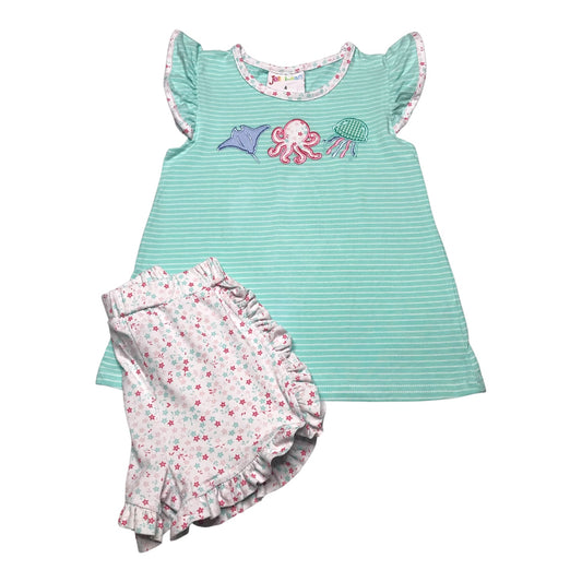 Jelly Bean Sea Life Short Set Girl Size 4